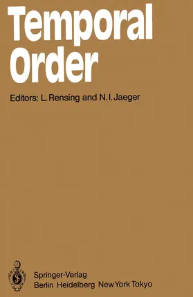 Rensing / Jaeger |  Temporal Order | Buch |  Sack Fachmedien