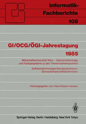 Hansen |  GI/OCG/ÖGI-Jahrestagung 1985 | eBook | Sack Fachmedien