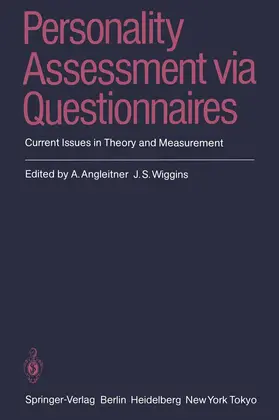Wiggins / Angleitner |  Personality Assessment via Questionnaires | Buch |  Sack Fachmedien