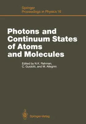  Photons and Continuum States of Atoms and Molecules | eBook | Sack Fachmedien