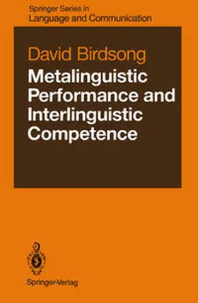 Birdsong |  Metalinguistic Performance and Interlinguistic Competence | eBook | Sack Fachmedien