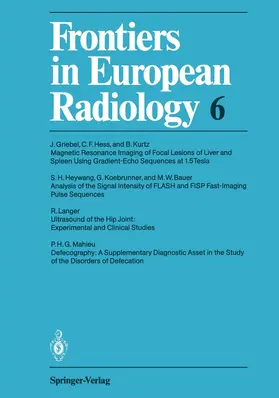  Frontiers in European Radiology | Buch |  Sack Fachmedien