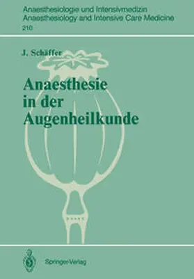 Schäffer | Anaesthesie in der Augenheilkunde | E-Book | sack.de