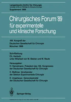 Hamelmann / Meßmer / Ungeheuer |  106. Kongreß der Deutschen Gesellschaft für Chirurgie München, 29. März — 1. April 1989 | eBook | Sack Fachmedien