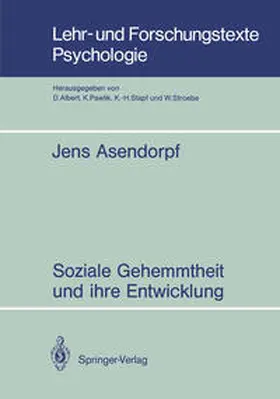 Asendorpf | Soziale Gehemmtheit und ihre Entwicklung | E-Book | www2.sack.de