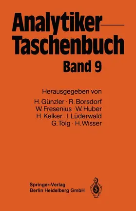 Günzler / Borsdorf / Fresenius |  Analytiker-Taschenbuch | Buch |  Sack Fachmedien