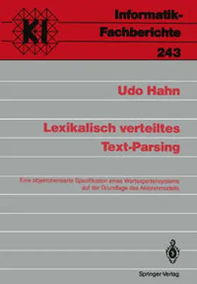 Hahn |  Lexikalisch verteiltes Text-Parsing | eBook | Sack Fachmedien