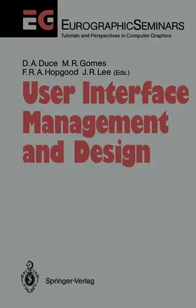 Duce / Lee / Gomes |  User Interface Management and Design | Buch |  Sack Fachmedien