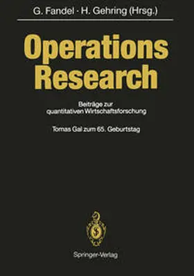 Fandel / Gehring |  Operations Research | eBook | Sack Fachmedien