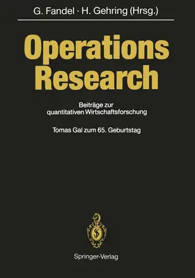 Fandel / Gehring |  Operations Research | Buch |  Sack Fachmedien