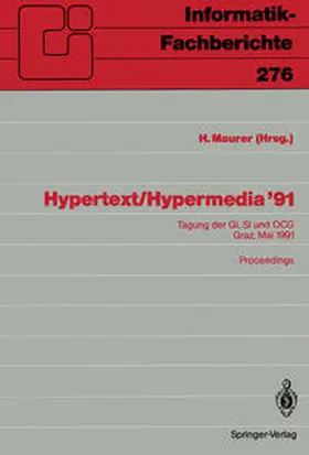 Maurer |  Hypertext / Hypermedia ’91 | eBook | Sack Fachmedien