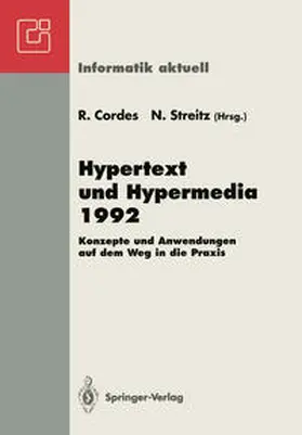 Cordes / Streitz |  Hypertext und Hypermedia 1992 | eBook | Sack Fachmedien