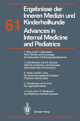 Brandis / Fanconi / Frick |  Ergebnisse der Inneren Medizin und Kinderheilkunde / Advances in Internal Medicine and Pediatrics | Buch |  Sack Fachmedien