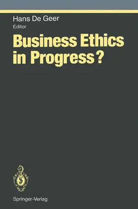 De Geer |  Business Ethics in Progress? | Buch |  Sack Fachmedien