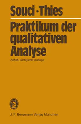 Souci / Thies | Praktikum der qualitativen Analyse | E-Book | sack.de