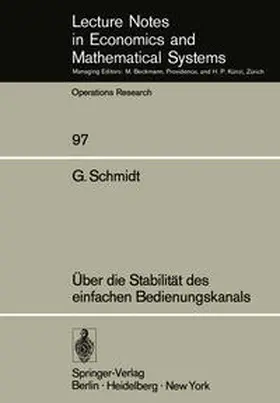 Schmidt | Über die Stabilität des einfachen Bedienungskanals | E-Book | sack.de