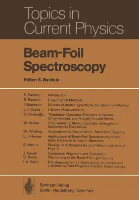 Bashkin |  Beam-Foil Spectroscopy | Buch |  Sack Fachmedien