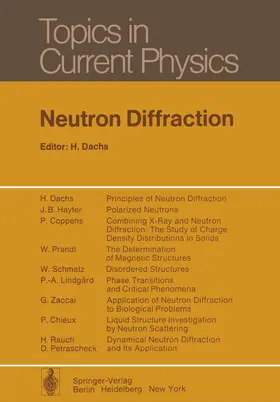 Dachs |  Neutron Diffraction | Buch |  Sack Fachmedien