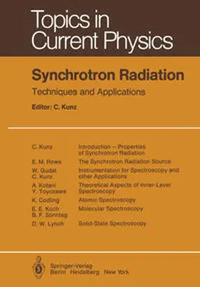 Kunz |  Synchrotron Radiation | eBook | Sack Fachmedien