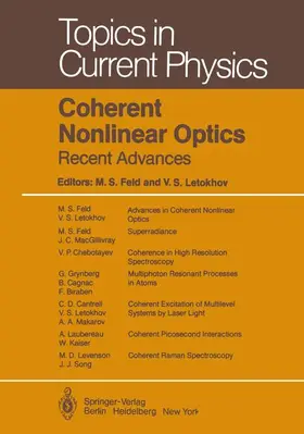 Feld / Letokhov |  Coherent Nonlinear Optics | Buch |  Sack Fachmedien