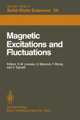 Lovesey / Balucani / Borsa |  Magnetic Excitations and Fluctuations | eBook | Sack Fachmedien
