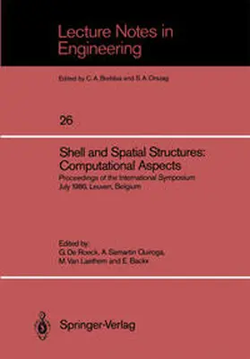 De Roeck / Samartin Quiroga / Van Laethem |  Shell and Spatial Structures: Computational Aspects | eBook | Sack Fachmedien