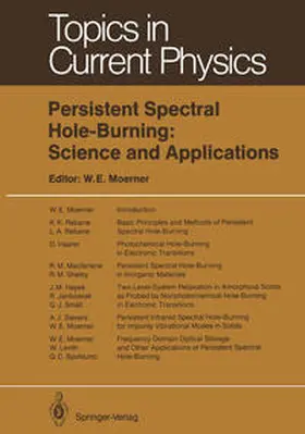 Moerner |  Persistent Spectral Hole-Burning: Science and Applications | Buch |  Sack Fachmedien