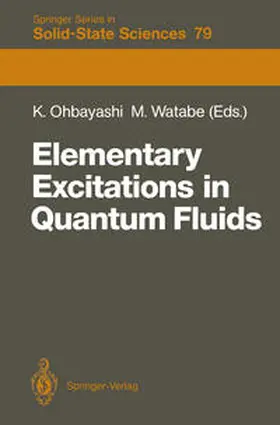 Ohbayashi / Watabe |  Elementary Excitations in Quantum Fluids | eBook | Sack Fachmedien