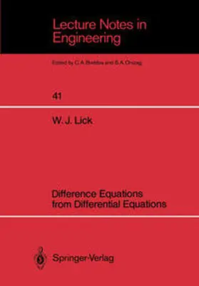 Lick |  Difference Equations from Differential Equations | eBook | Sack Fachmedien