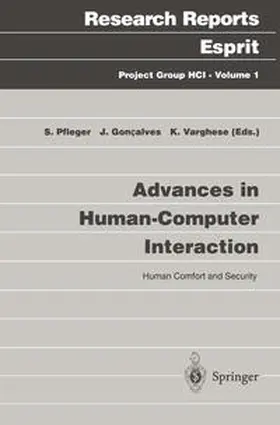 Pfleger / Goncalves / Varghese |  Advances in Human-Computer Interaction | eBook | Sack Fachmedien