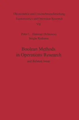 Hammer / Rudeanu |  Boolean Methods in Operations Research and Related Areas | Buch |  Sack Fachmedien