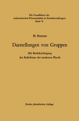 Boerner |  Darstellungen von Gruppen | eBook | Sack Fachmedien