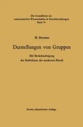 Boerner |  Darstellungen von Gruppen | Buch |  Sack Fachmedien