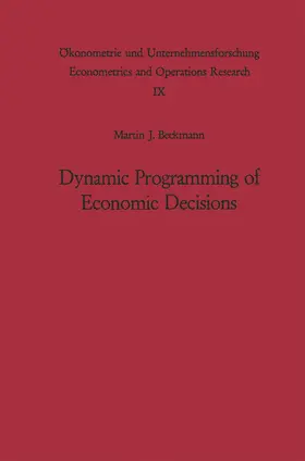 Bach |  Dynamic Programming of Economic Decisions | Buch |  Sack Fachmedien