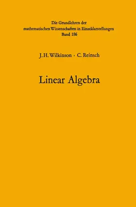 Wilkinson / Reinsch / Householder |  Handbook for Automatic Computation | Buch |  Sack Fachmedien
