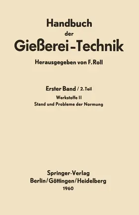 Roll |  Handbuch der Gießerei-Technik | Buch |  Sack Fachmedien