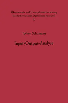 Schumann |  Input-Output-Analyse | eBook | Sack Fachmedien
