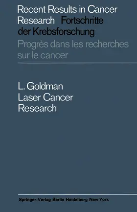 Goldman |  Laser Cancer Research | Buch |  Sack Fachmedien