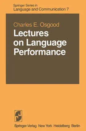 Osgood |  Lectures on Language Performance | eBook | Sack Fachmedien