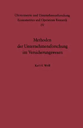 Wolff |  Methoden der Unternehmensforschung im Versicherungswesen | eBook | Sack Fachmedien