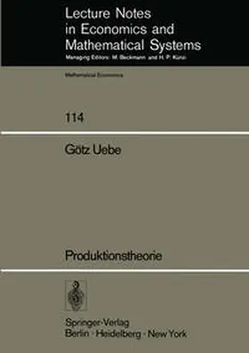 Uebe |  Produktionstheorie | eBook | Sack Fachmedien