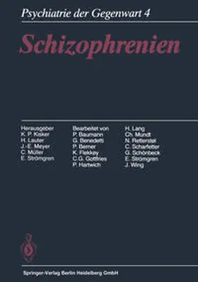 Kisker / Lauter / Meyer |  Schizophrenien | Buch |  Sack Fachmedien