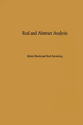 Hewitt / Stromberg |  Real and Abstract Analysis | Buch |  Sack Fachmedien