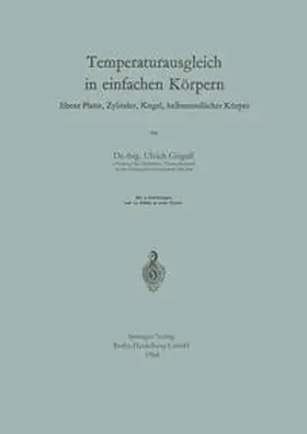 Grigull |  Temperaturausgleich in einfachen Körpern | eBook | Sack Fachmedien