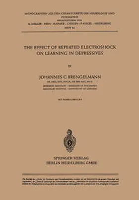 Brengelmann | The Effect of Repeated Electroshock on Learning in Depressives | E-Book | sack.de