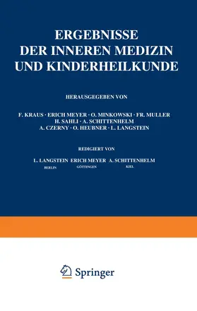 Langstein / Schittenhelm / Czerny |  Ergebnisse der Inneren Medizin und Kinderheilkunde | Buch |  Sack Fachmedien