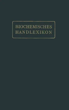 Fodor / Fuchs / Hirsch |  Biochemisches Handlexikon | Buch |  Sack Fachmedien