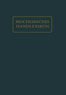 Bass / Dalmer / Kröner |  Biochemisches Handlexikon | Buch |  Sack Fachmedien