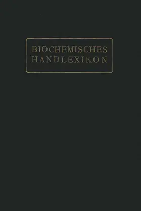 Zemplén / Abderhalden |  Biochemisches Handlexikon | Buch |  Sack Fachmedien