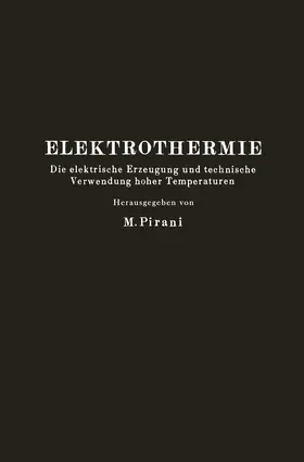 Pirani / Groß / Tama |  Elektrothermie | Buch |  Sack Fachmedien